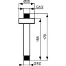 Потолочный держатель ручного душа IDEAL STANDARD Idealrain L1 B9446AA, хром