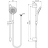 Душевой гарнитур IDEAL STANDARD IDEALRAIN EVO JET ROUND XL3 B1761AA