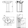 Пьедестал под раковину IDEAL STANDARD Tesi T352101