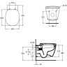 Промо комплект IDEAL STANDARD CONNECT: (подвесной унитаз E803501+сиденье и крышка E712701) W941102