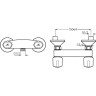 Смеситель для ванны и душа IDEAL STANDARD EUROFLOW NEW B2510AA
