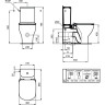 Унитаз напольный IDEAL STANDARD Tesi T008201