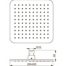 Верхний душ IDEAL STANDARD IDEALRAIN Cube M1 B0024AA, 20×20 см
