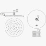 Верхний душ IDEAL STANDARD IdeaRain Luxe B0383MY, Ø 200 мм